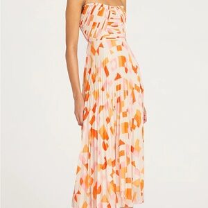 AMUR Strapless Geometric Print Dress size 6